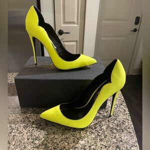Neon Green pumps size 10